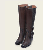 Cuadra Chocolate Deer Zipper Round Toe Boots FC996