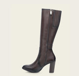 Cuadra Chocolate Deer Zipper Round Toe Boots FC996