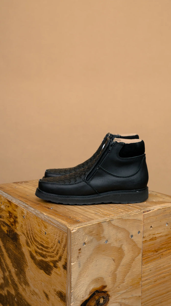 Men's Rock'Em Black Botines Artesanales DD Serbia – Moreno's