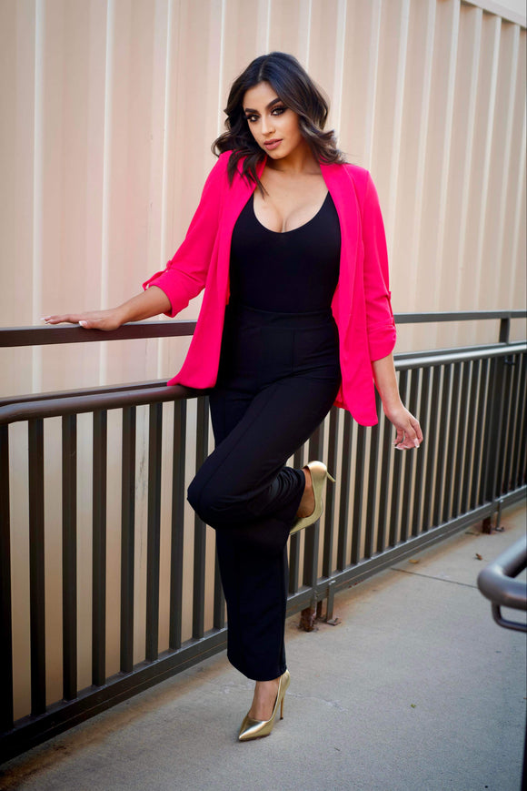 20 Hot Pink Blazer Outfit Ideas For Work - Savvy Southern Chic