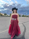 REGINA BURGUNDY DRESS