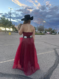 REGINA BURGUNDY DRESS