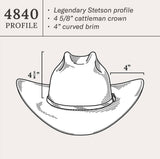 Stetson El Presidente 100x Premier Cowboy Hat Silverbelly