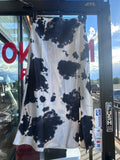 JACKIE COWHIDE SKIRT BLACK