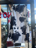 JACKIE COWHIDE SKIRT BLACK