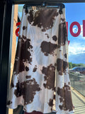 JACKIE COWHIDE SKIRT BROWN