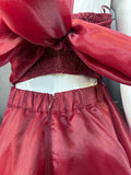 ALISSA RED DRESS TWO PIECE