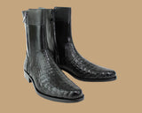 Men’s Franco Cuadra Black Caiman Round Toe Boots FC865