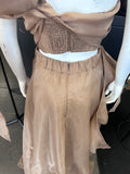 ALISSA LIGTH BROWN DRESS TWO PIECE