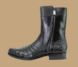 Men’s Franco Cuadra Black Caiman Round Toe Boots FC865