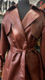 MARGUA Auburn Vegan Leather Coat