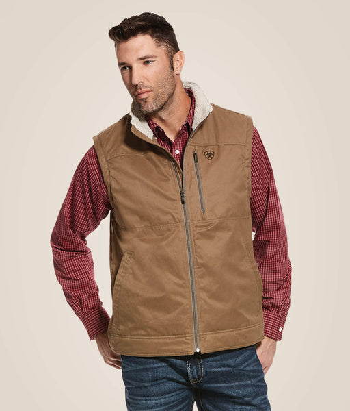 Ariat Men's Grizzly 2.0 Canvas Chestnut Vest XL