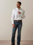 Men’s Ariat White Mexico Team Logo Twill Classic Fit Shirt