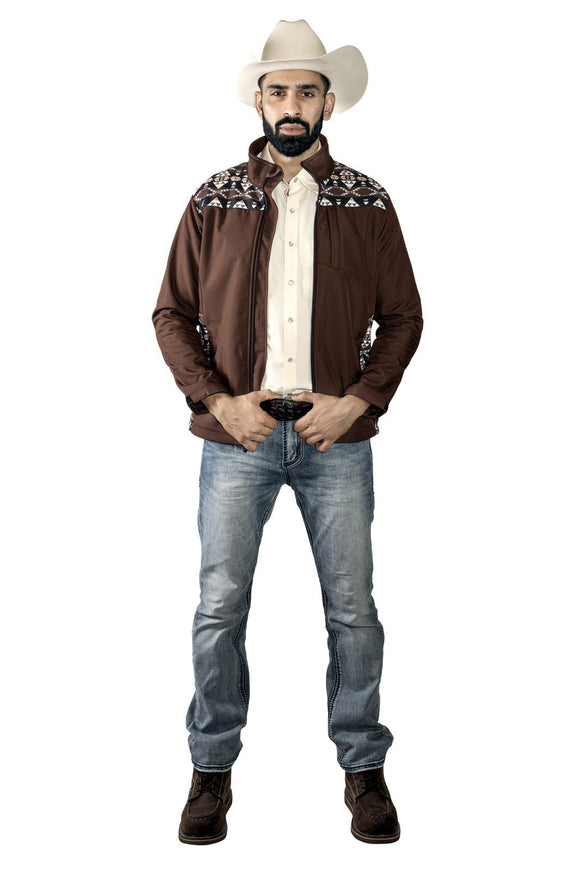 The American West Brown/Aztec Softshell Jacket
