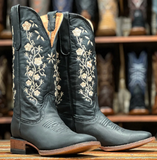 Women's Tanner Mark Brown Floral Embroidery Boots