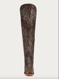 Women's Corral Brown-Silver Metallized Embroidery Scruchable Tall Top Pointed Toe Boots Z5242