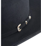 Stetson El Patron Premier 30X Cowboy Felt Hat Black TALL CROWN