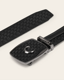 Men's Cuadra Black Bovine Leather Western Belt with SoloClip BC514