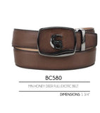 Men's Cuadra Honey Deer Leather Western Belt with SoloClip BC580