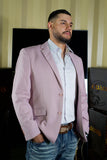 Men’s Retro Rosa Pastel Saco