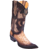 Men’s Los Altos Ostrich Boots 3x Toe With Cowboy Heel