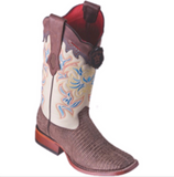 Women’s Los Altos Teju Lizard Boots Wide Square Toe