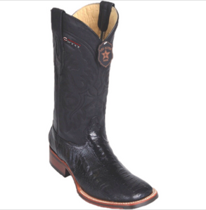 Men’s Los Altos Ostrich Leg Boots Wide Square Toe (Rubber Sole)