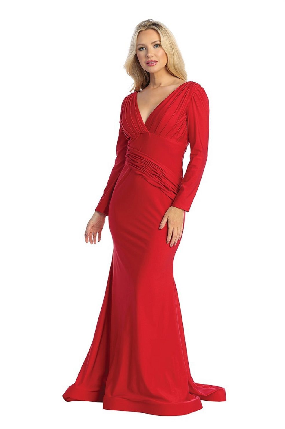 Prom Long Royal Blue Dress Dylan&Davids Dresses Dylan Davids Long Sleeve  Formal Fitted Emerald Green Evening