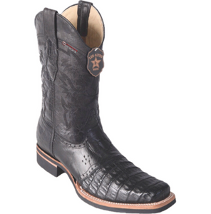 Men’s Los Altos Caiman Belly Boots With Saddle Square Toe