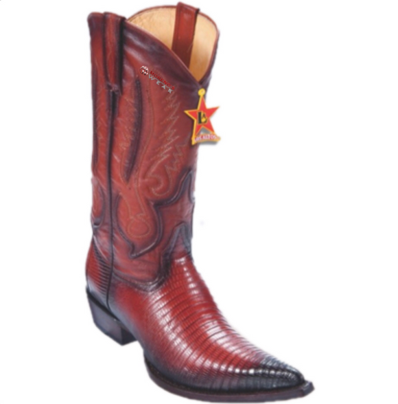 Men’s Los Altos Teju Lizard Boots 3x Toe With Cowboy Heel