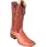 Men’s Los Altos Glossy Caiman Belly Boots Wide Square Toe