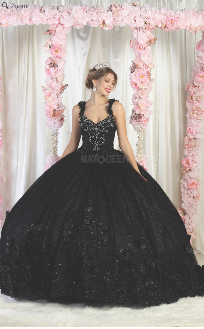 blue dress for baby girl MayQueen Quinceañera Dress LK180 – Moreno's Wear