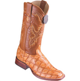 Men’s Los Altos Glossy Pirarucu Fish Boots Wide Square Toe