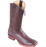 Men’s Los Altos Caiman Belly (Pieced Vamp) Boots Wide Square Toe