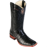 Men’s Los Altos Glossy Caiman Belly Boots Wide Square Toe