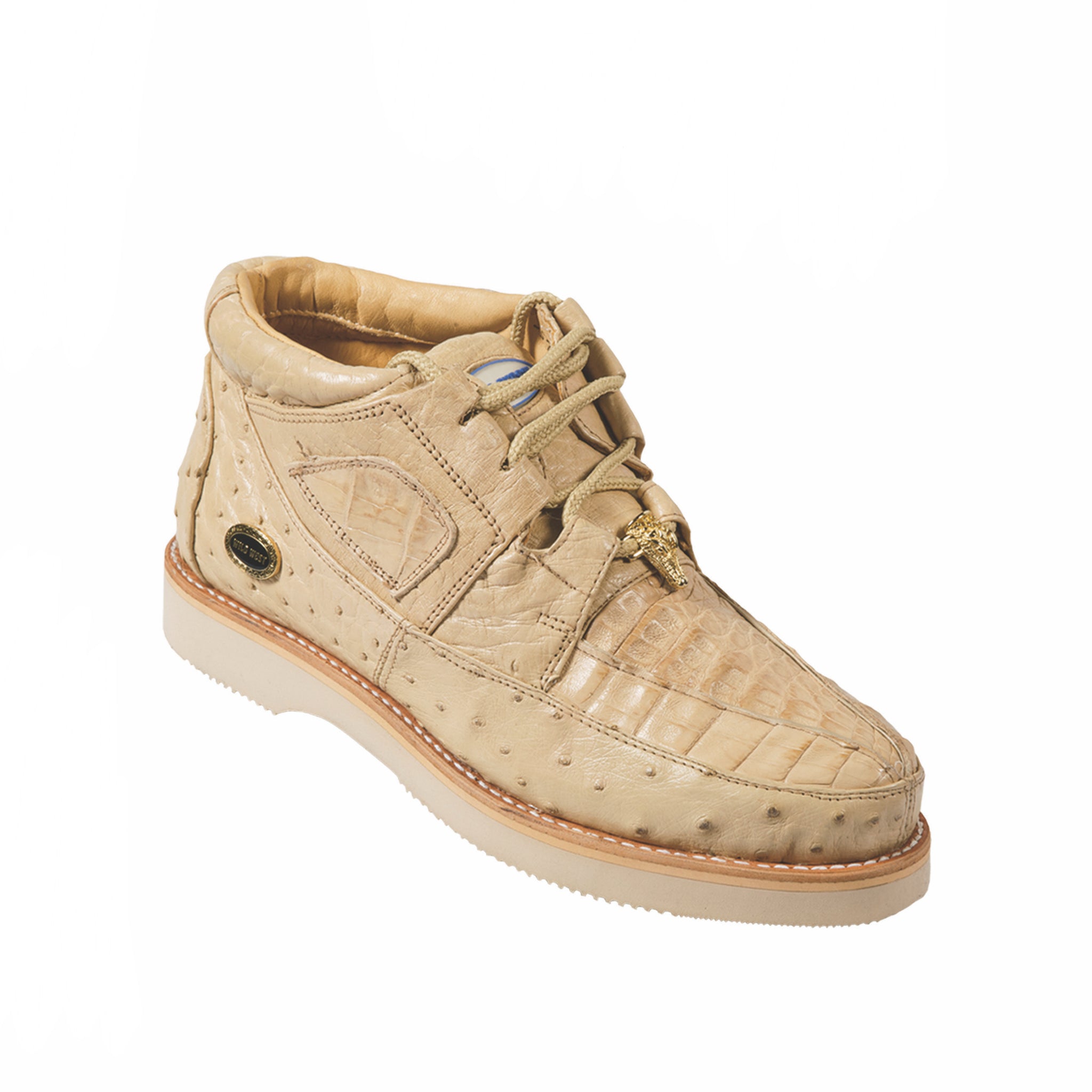 Men's Wild West Caiman With Ostrich Casual Shoes – Moreno's Wear