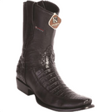 Men’s King Exotic Caiman Belly With Deer Ankle Boots Dubai Toe