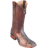 Men’s Los Altos Python Boots Wide Square Toe