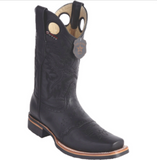 Men’s Los Altos Grisly Boots With Saddle Square Toe (Rubber Sole)