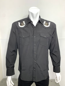 Asiel Black Vaquero Embroidered Shirt