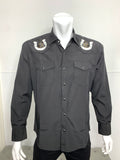 Asiel Black Vaquero Embroidered Shirt