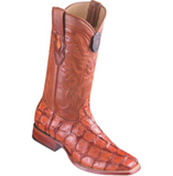 Men’s Los Altos Glossy Pirarucu Fish Boots Wide Square Toe