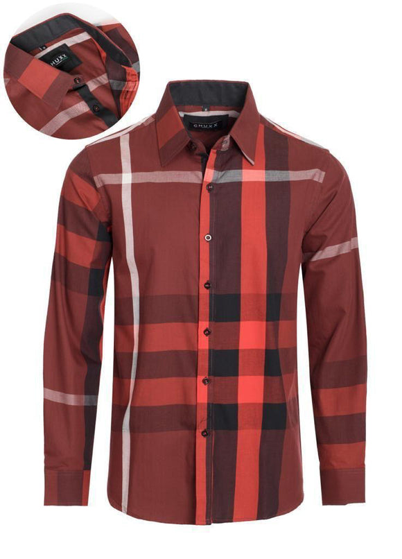 Red Berry Print Long Sleeve Shirt