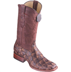 Men’s Los Altos Matte Pirarucu Fish Boots Wide Square Toe