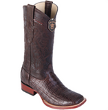 Men’s Los Altos Glossy Caiman Belly Boots Wide Square Toe