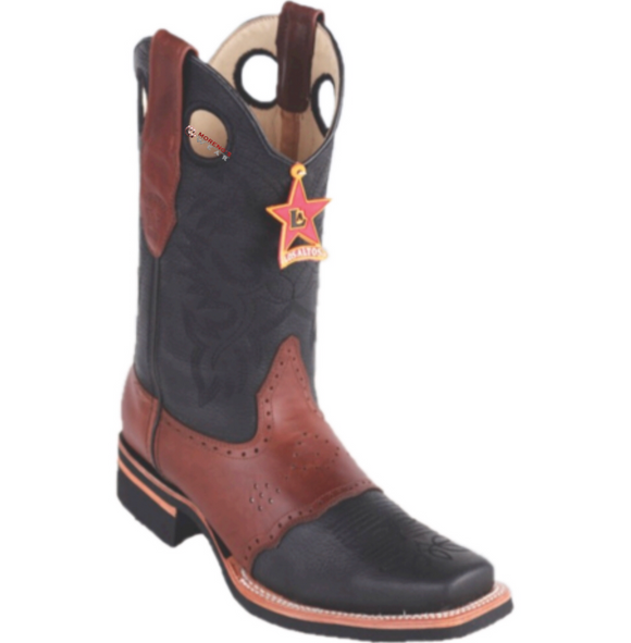Men’s Los Altos Grisly Boots With Saddle Square Toe (Rubber Sole)