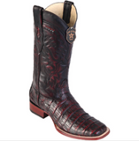 Men’s Los Altos Glossy Caiman Belly Boots Wide Square Toe