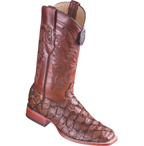 Men’s Los Altos Glossy Pirarucu Fish Boots Wide Square Toe