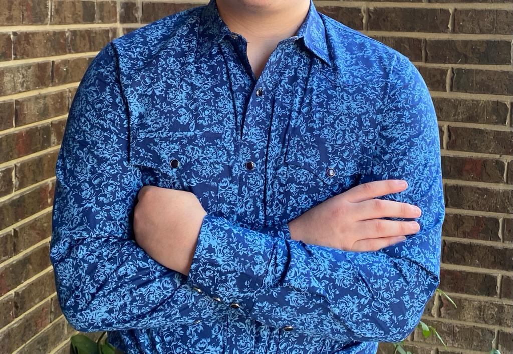 Fabian Royal Blue Paisley Western Shirt – Moreno's Wear
