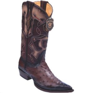 Men’s Los Altos Ostrich Boots 3x Toe With Cowboy Heel